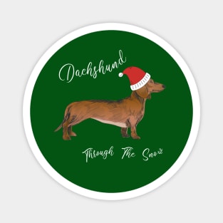 Xmas Dachshund Magnet